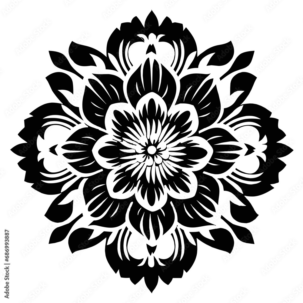 Oriental Ornament Pattern Illustration. SVG