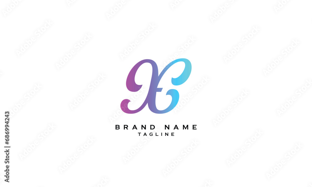 XE, EX, Abstract initial monogram letter alphabet logo design XE, EX, Abstract initial monogram letter alphabet logo design