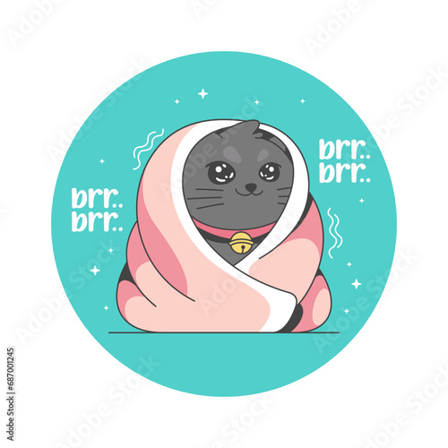 funny cat meme vector 