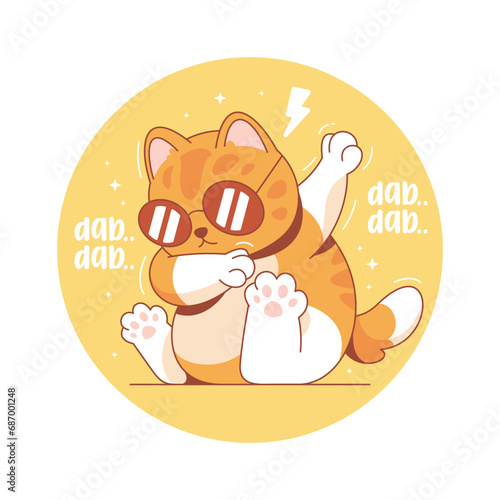 funny cat meme vector 