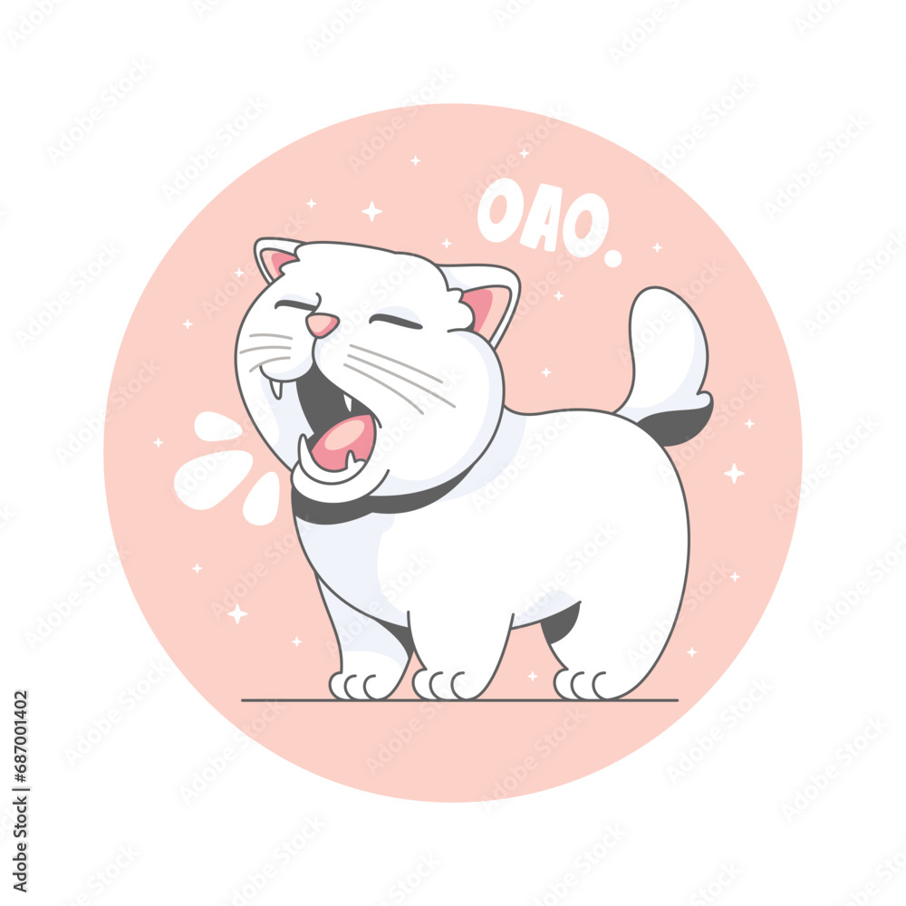 Fototapeta premium funny cat meme vector 