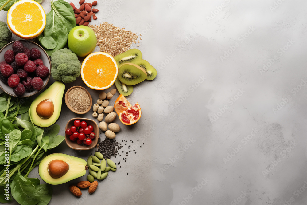fruits and vegetables on the table, Generative AI fruits and vegetables on the table, Generative AI