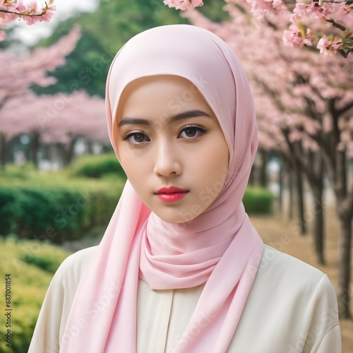 Beautiful Hijab Asian Women Background