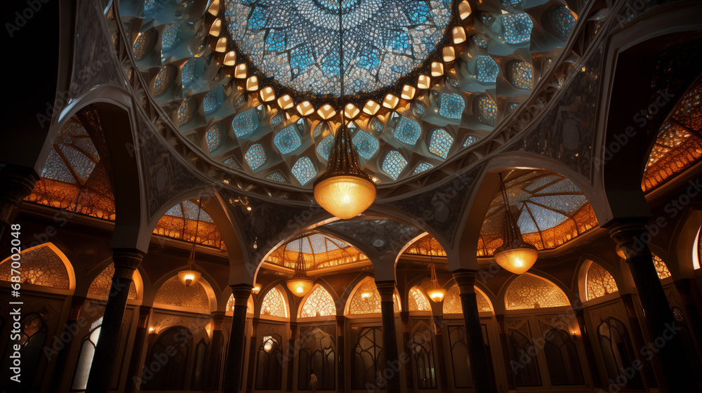Obraz premium Beautiful mosque Architectural Grandeur