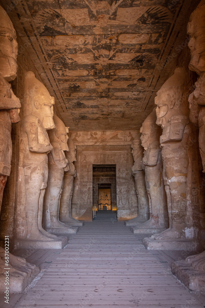 Pharaoh statues inside the Great Temple of Ramses II, Abu Simbel Pharaoh statues inside the Great Temple of Ramses II, Abu Simbel