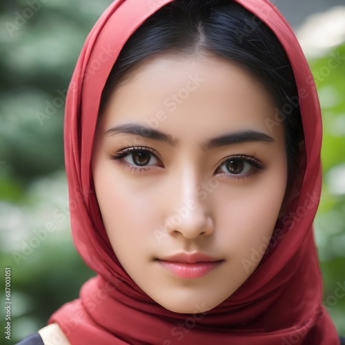 Beautiful Hijab Asian Women Background