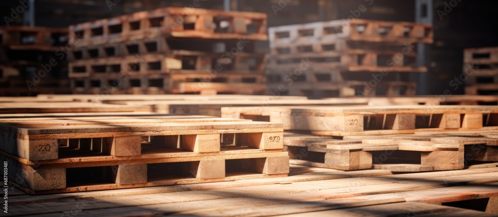 Hardwood industrial pallets available at warehouse. Hardwood industrial pallets available at warehouse.