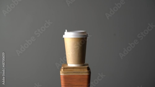 isolated mockup template of a paper takeaway coffe cup