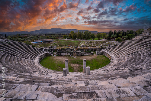 Miletus Ancient City view in Turkey photo