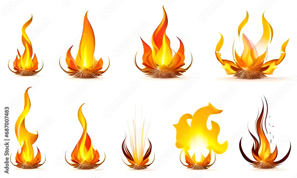 fire flames set fire flames set