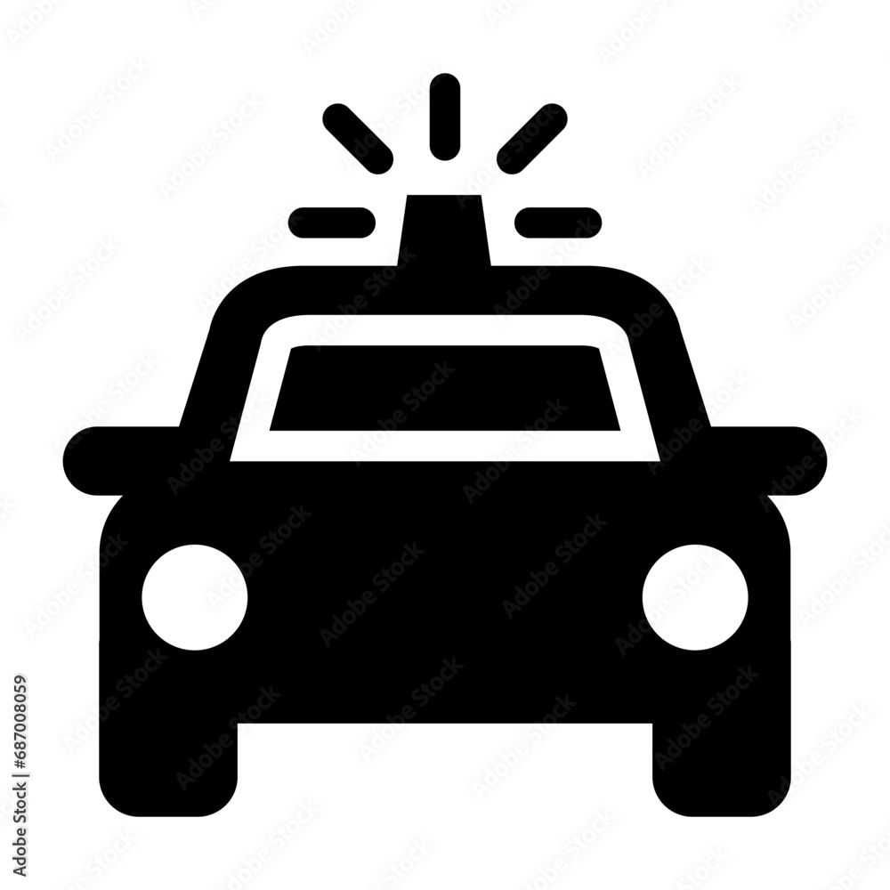 Obraz premium Police car icon