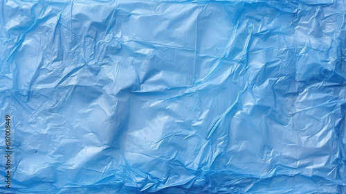 Blue plastic bag texture background. 