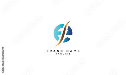 EE, Abstract initial monogram letter alphabet logo design