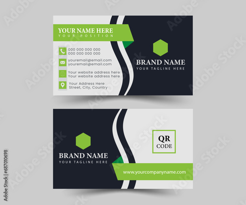 Green Corporate Business Card. Green Energy Business Card Templates, Simple Professional Business Card, Simple Business Card
,Corporate Business Card. Green and black business card.