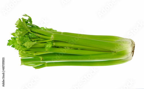 fresh celery isolated on white background