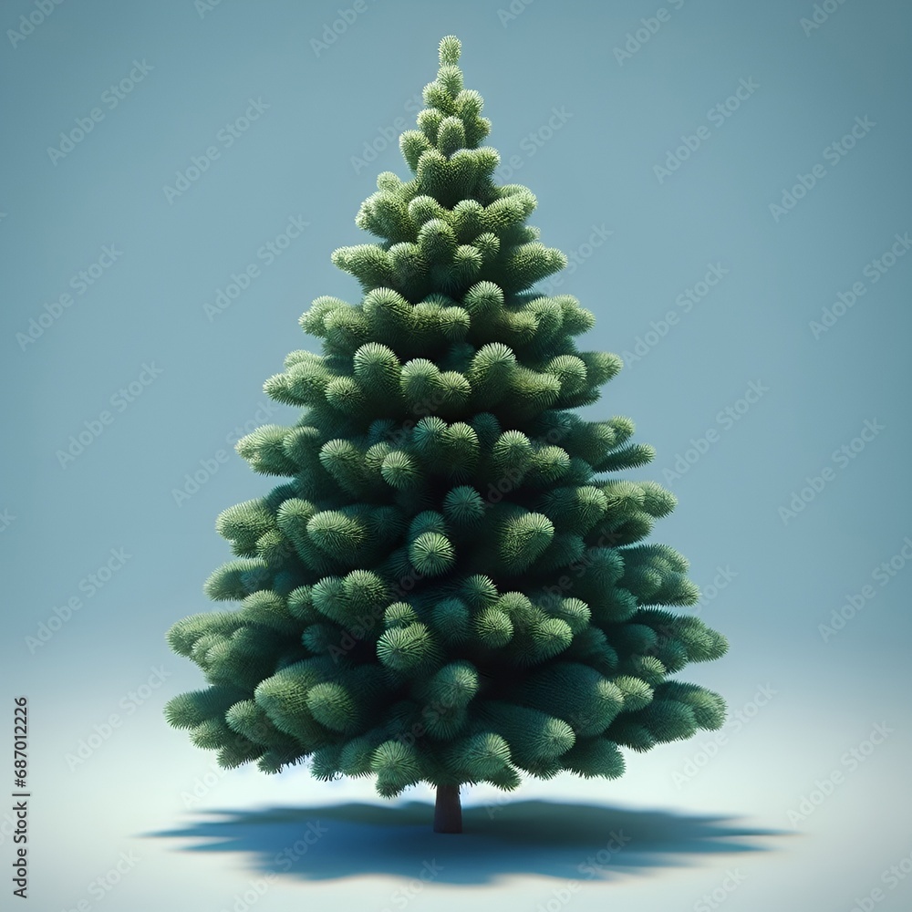 christmas tree on a blue background christmas tree on a blue background