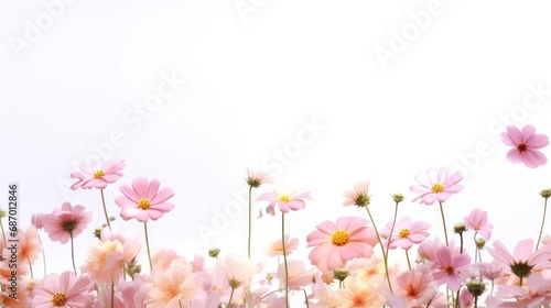 flowers ecology concept On an isolated white background Leave space for entering text.