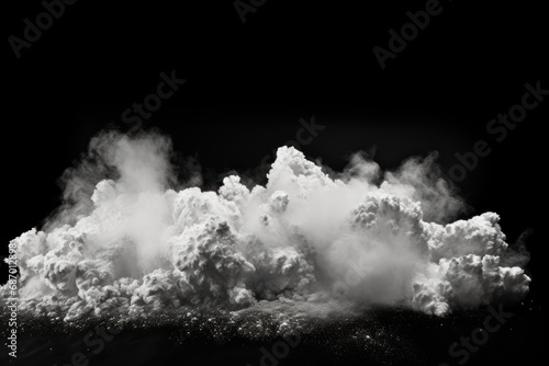 Isolated white clouds on black background © venusvi