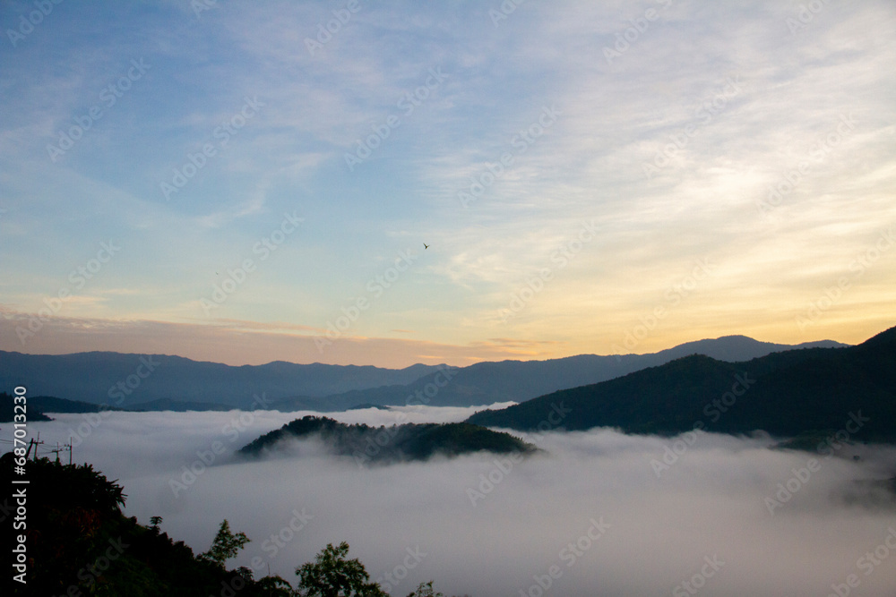 Sea of clouds in the morning, A tourist attraction in northern Thailand