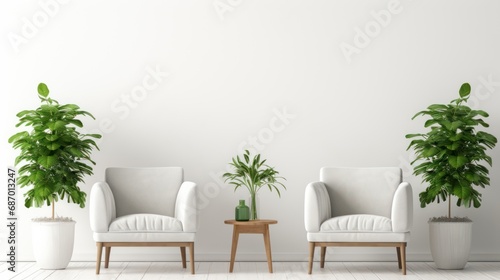 office desk on isolated white background