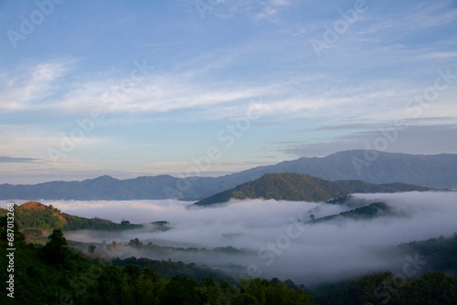 Sea of clouds in the morning, A tourist attraction in northern Thailand © Aoiiz