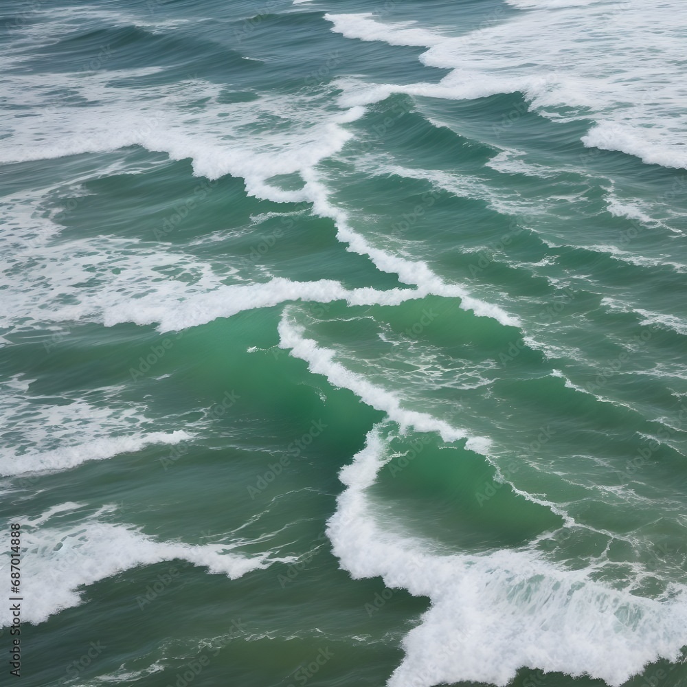 emerald seas, rippling waves, soft sandy beaches