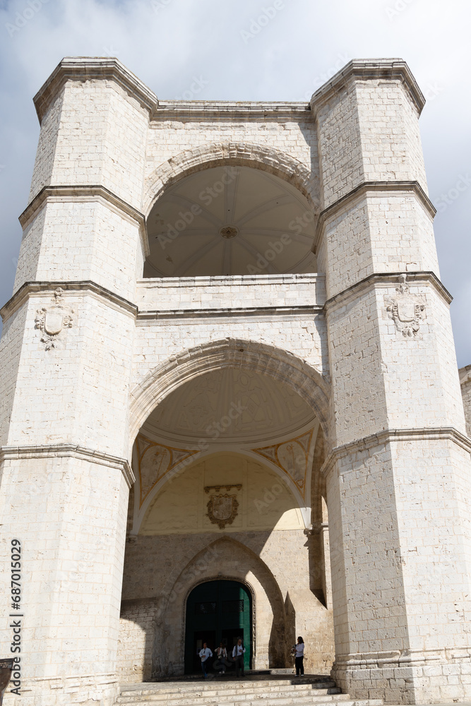 Fototapeta premium Valladolid, Spain - October 13, 2023: Church of San Benito in the historic center in the city of Valladolid, Spain
