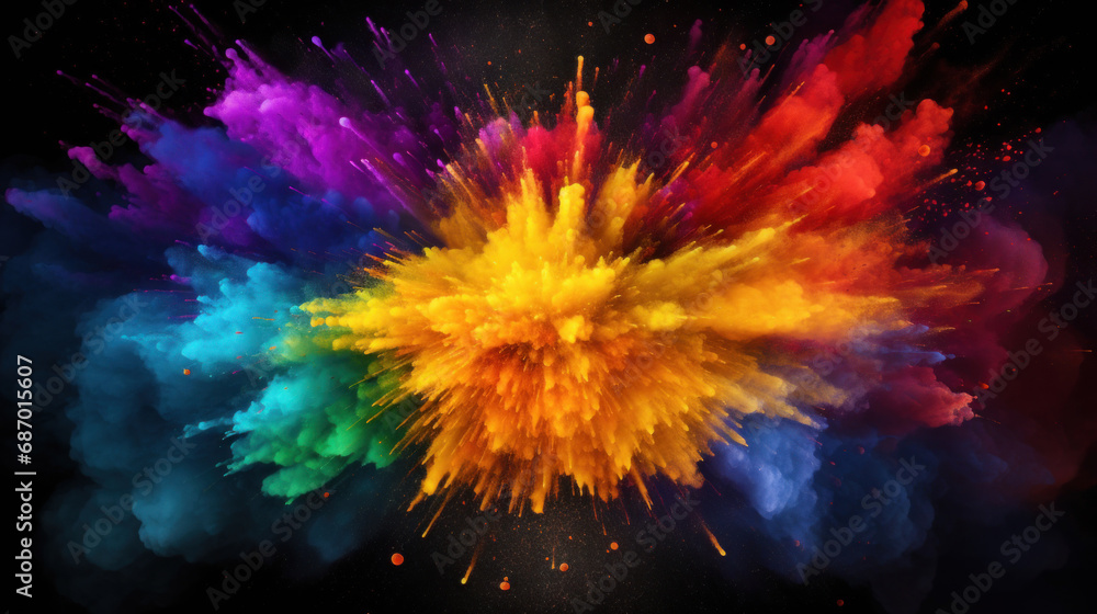 Colorful cloud of ink in water on black background. Abstract background Colorful cloud of ink in water on black background. Abstract background