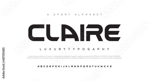 Lettering Modern Alphabet font. Futuristic designs. Typography fonts regular, typeface uppercase and lowercase. photo