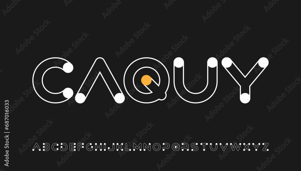 modern stylish capital alphabet letter logo design - obrazy, fototapety, plakaty 