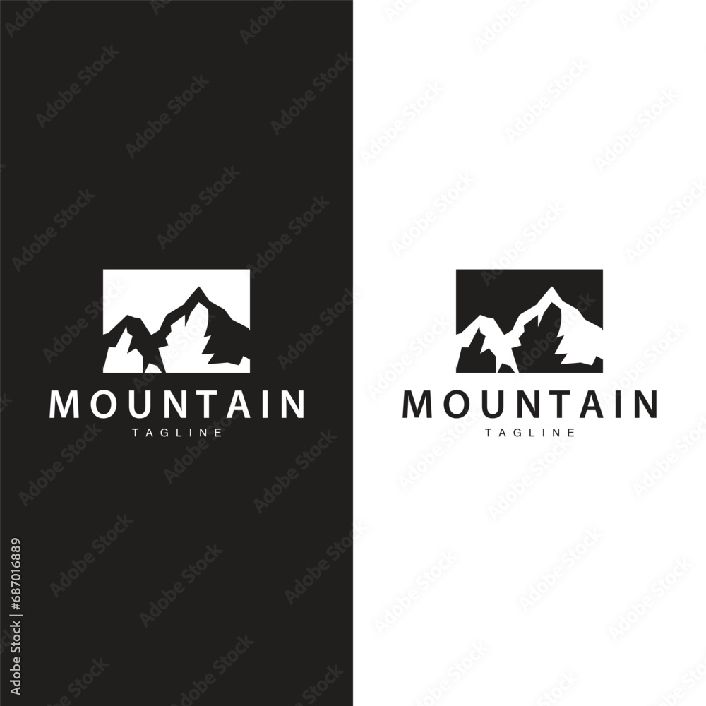 Mountain Logo Simple Design Adventure Model Silhouette Landscape Simple Modern Style Brand Product Business Mountain Logo Simple Design Adventure Model Silhouette Landscape Simple Modern Style Brand Product Business