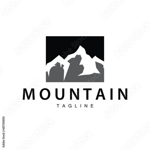 Mountain Logo Simple Design Adventure Model Silhouette Landscape Simple Modern Style Brand Product Business