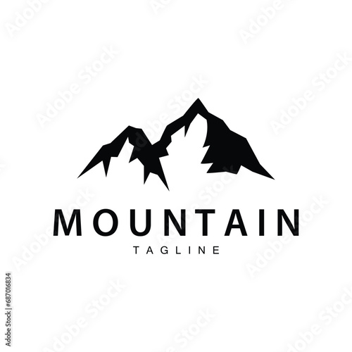 Mountain Logo Simple Design Adventure Model Silhouette Landscape Simple Modern Style Brand Product Business