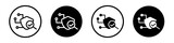 Security scan vector icon set in black filled and outlined style.