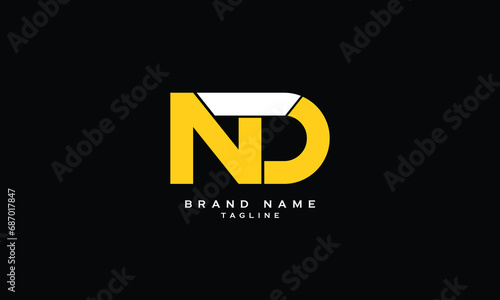 NTD, NDT, TND, TDN, DTN, DNT, Abstract initial monogram letter alphabet logo design
