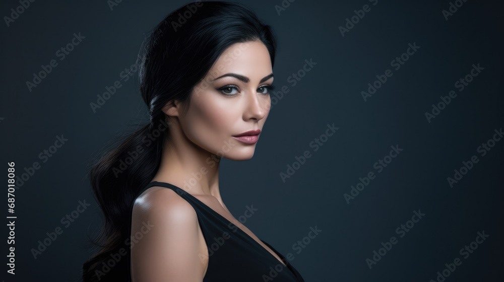 Portrait of a sophisticated woman in modern chic with copyspace background Portrait of a sophisticated woman in modern chic with copyspace background
