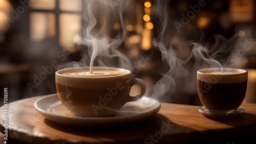 Captivating Ambiance in a Cafe with a Cup - Atmospheric Coffee Moments