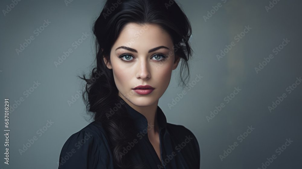 Portrait of a sophisticated woman in modern chic with copyspace background Portrait of a sophisticated woman in modern chic with copyspace background