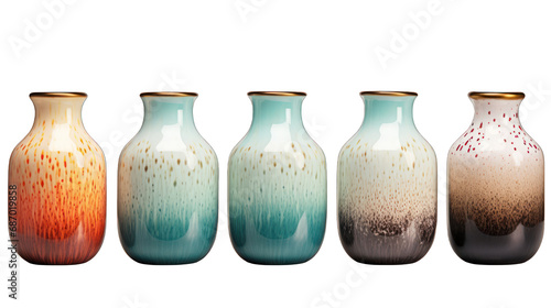 Ceramic Glazes Collection Isolated on Transparent or White Background, PNG