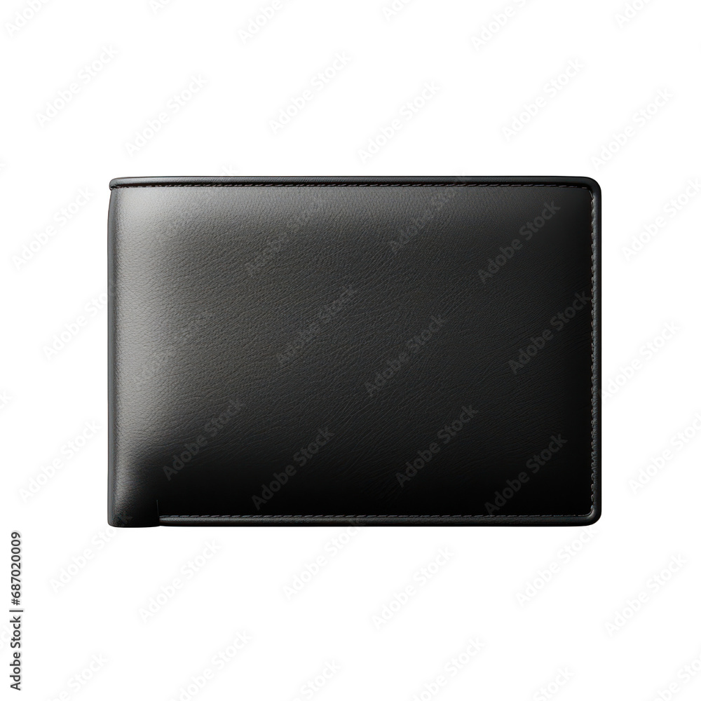 Black Leather Wallet Isolated on Transparent or White Background, PNG Black Leather Wallet Isolated on Transparent or White Background, PNG