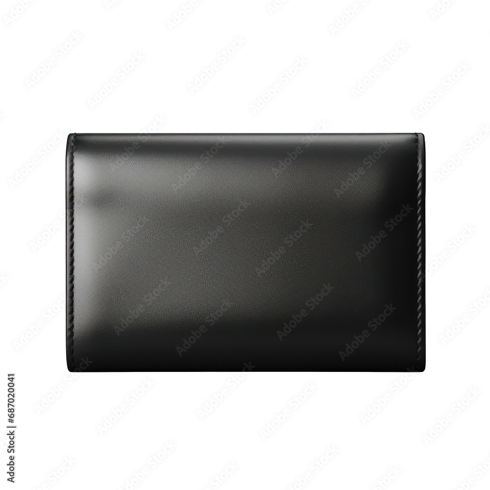 Black Leather Wallet Isolated on Transparent or White Background, PNG Black Leather Wallet Isolated on Transparent or White Background, PNG