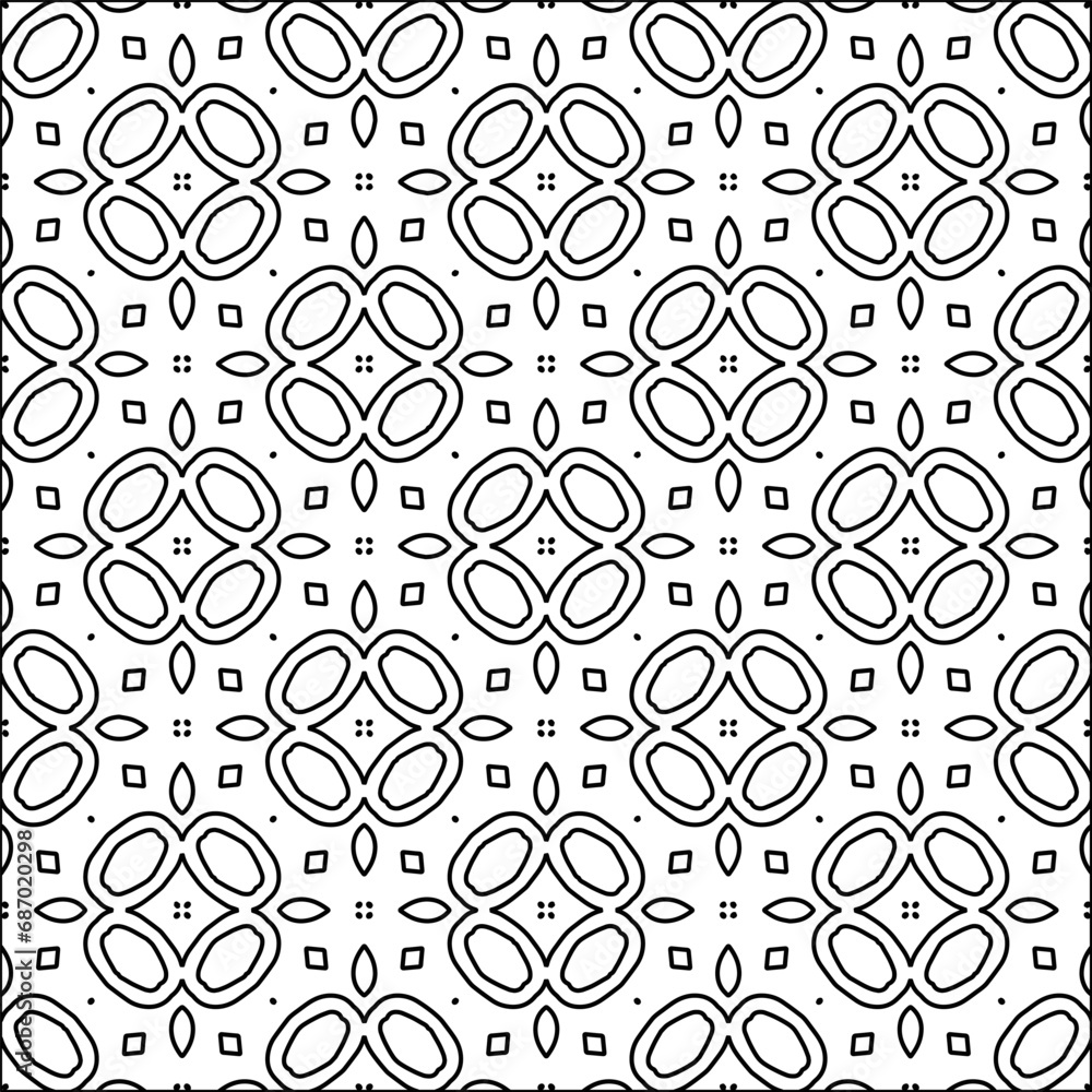 Figures from lines.Abstract background. Black pattern for web page, textures, card, poster, fabric, textile. Repeat pattern. Figures from lines.Abstract background. Black pattern for web page, textures, card, poster, fabric, textile. Repeat pattern.