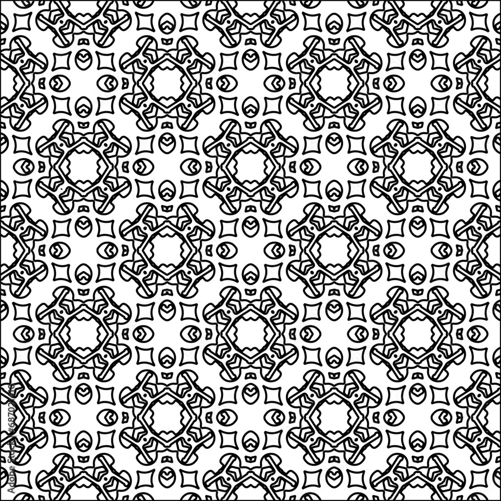 Figures from lines.Abstract background. Black pattern for web page, textures, card, poster, fabric, textile. Repeat pattern.
Figures from lines.Abstract background. Black pattern for web page, textures, card, poster, fabric, textile. Repeat pattern.
