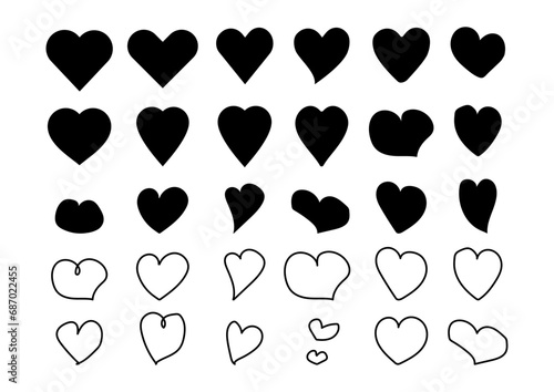 色々なハート　素材　セット