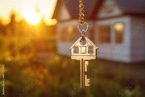 A key to a house across the street from a private, American country house. © BetterPhoto