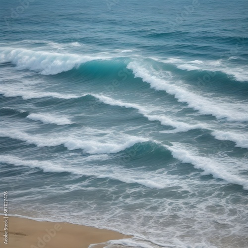 the blue sea  the rippling waves  the soft sandy beach