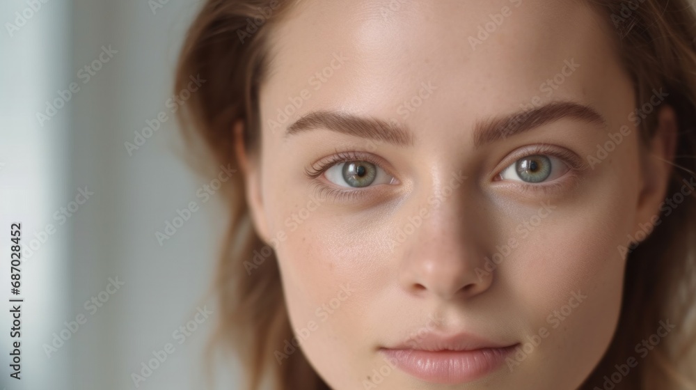 Fototapeta premium A youthful radiance emanates from her sun-kissed glow.