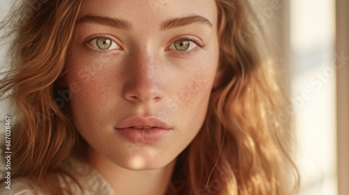Dewy complexion gives her a fresh and luminous look.