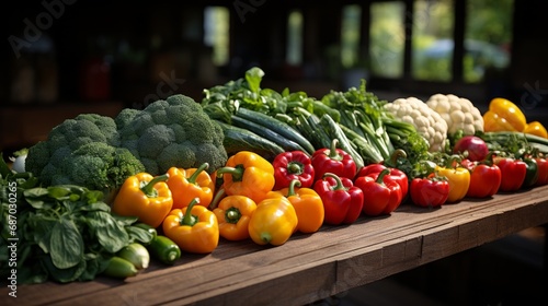 A display of fresh and organic vegetables at a farme