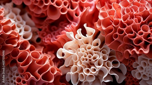 Close-up of the bumpy porous texture of coral